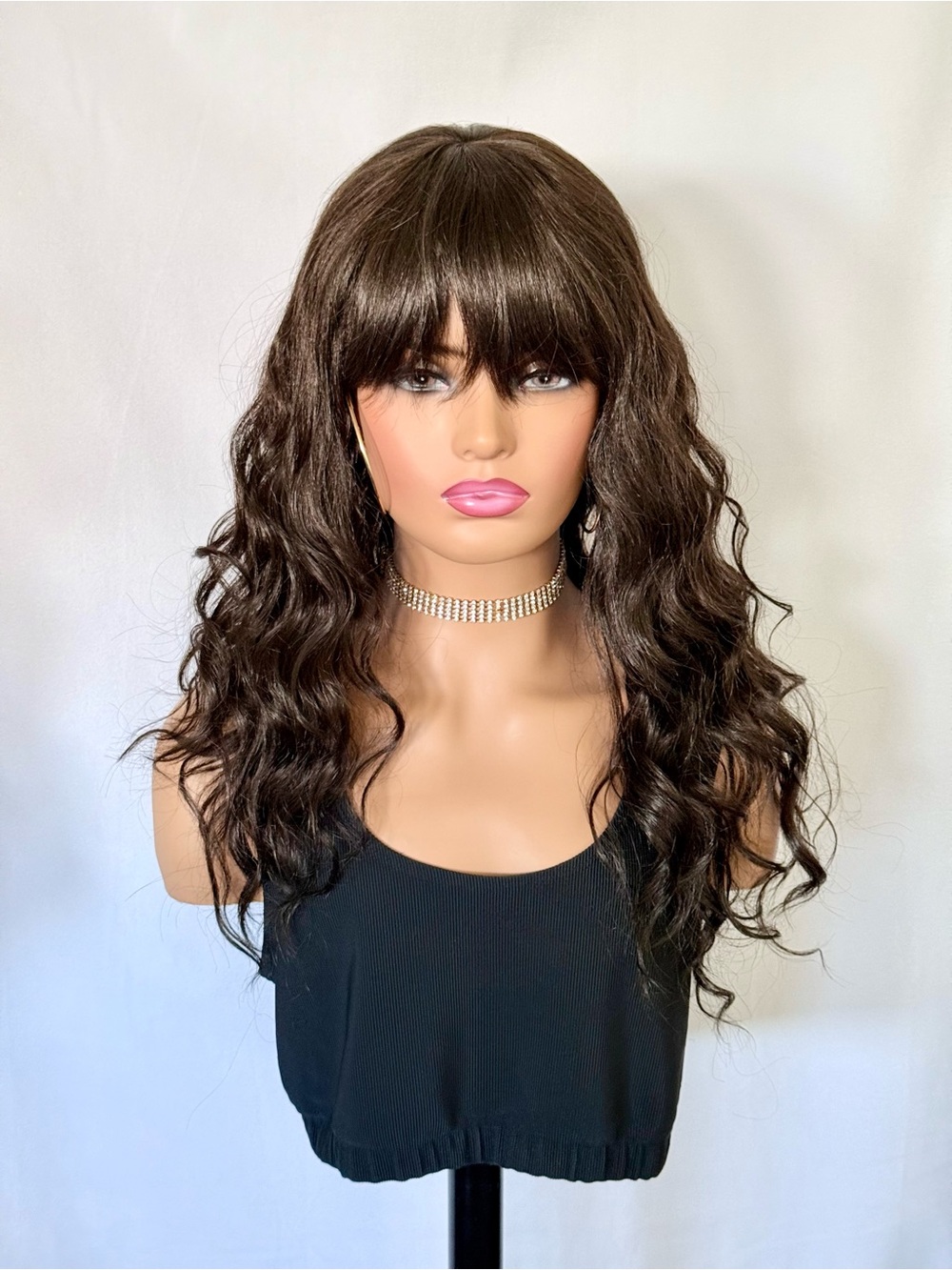 A Very Pretty “Put On & Go” Brown 🤎 Wig with Bangs - “Imani” Janet Collection